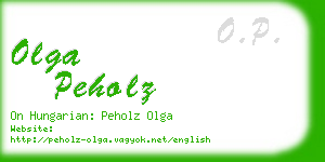 olga peholz business card